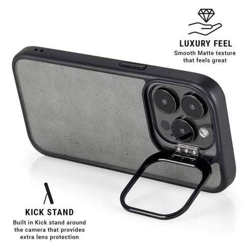 Speckle Grey Concrete iPhone 15 Pro Max Kickstand Case