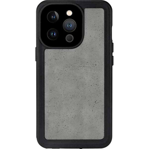 Speckle Grey Concrete iPhone 15 Pro Waterproof Case