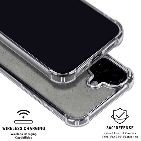 Speckle Grey Concrete iPhone 16 Clear Case