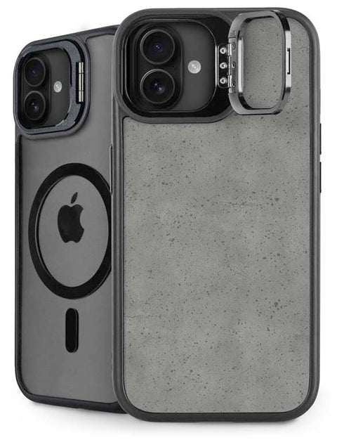 Speckle Grey Concrete iPhone 16 Kickstand Case