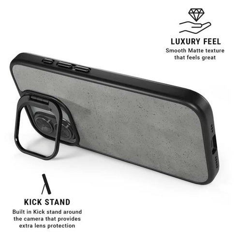 Speckle Grey Concrete iPhone 17 Kickstand Case
