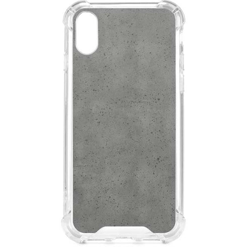 Speckle Grey Concrete iPhone XS Clear Case