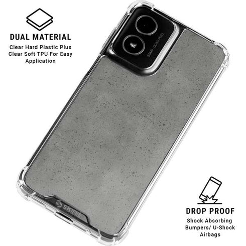 Speckle Grey Concrete Moto G Power 5G (2024) Clear Case
