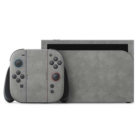 Speckle Grey Concrete Nintendo Switch 2 (2025) with Joy-Con Skin