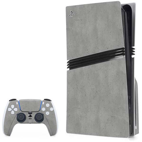 Speckle Grey Concrete PS5 Pro Disk Bundle Skin