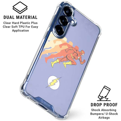 DC Comics The Flash Speed Mode Pose Galaxy S25 Plus Clear Case