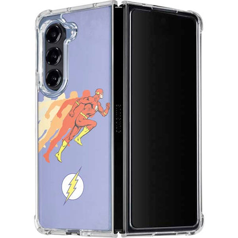 DC Comics The Flash Speed Mode Pose Galaxy Z Fold5 5G Clear Case