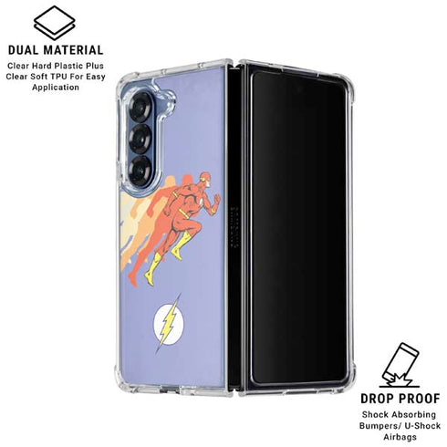 DC Comics The Flash Speed Mode Pose Galaxy Z Fold6 Clear Case