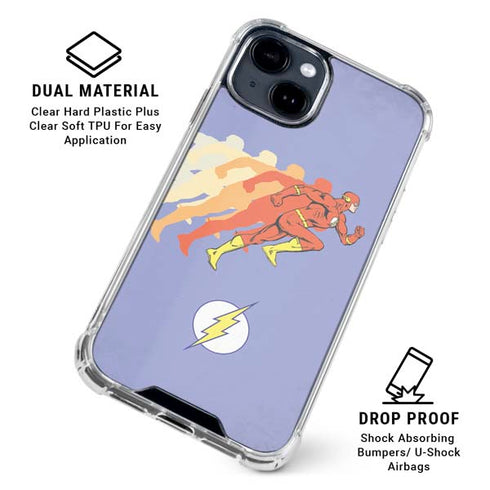 DC Comics The Flash Speed Mode Pose iPhone 15 Clear Case