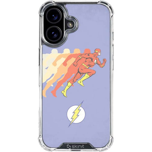 DC Comics The Flash Speed Mode Pose iPhone 16 Plus Clear Case
