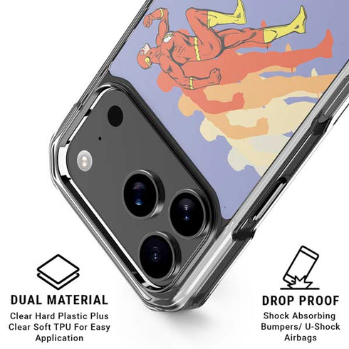 DC Comics The Flash Speed Mode Pose iPhone 18 Pro Clear Case