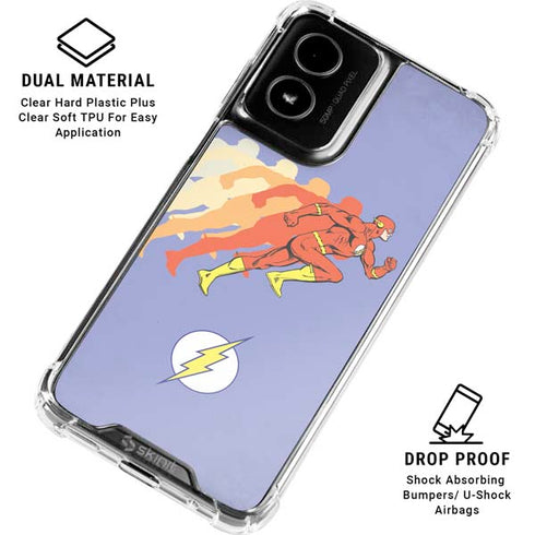 DC Comics The Flash Speed Mode Pose Moto G Power 5G (2024) Clear Case