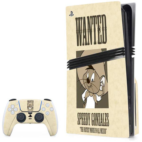 Looney Tunes Speedy Gonzales- Andale! Andale! PS5 Pro Disk Bundle Skin