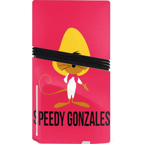 Looney Tunes Speedy Gonzales Identity PS5 Pro Disk Console Skin