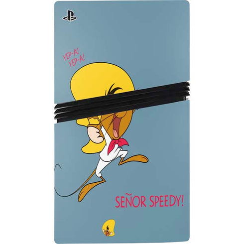 Looney Tunes Speedy Gonzales -Yepa! Yepa! PS5 Pro Console Skin