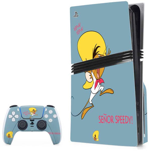 Looney Tunes Speedy Gonzales -Yepa! Yepa! PS5 Pro Disk Bundle Skin