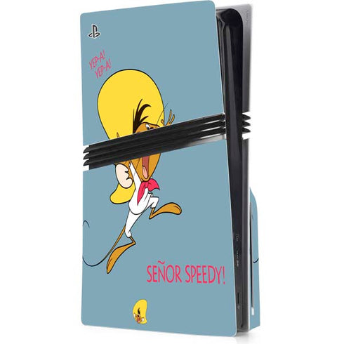 Looney Tunes Speedy Gonzales -Yepa! Yepa! PS5 Pro Disk Console Skin