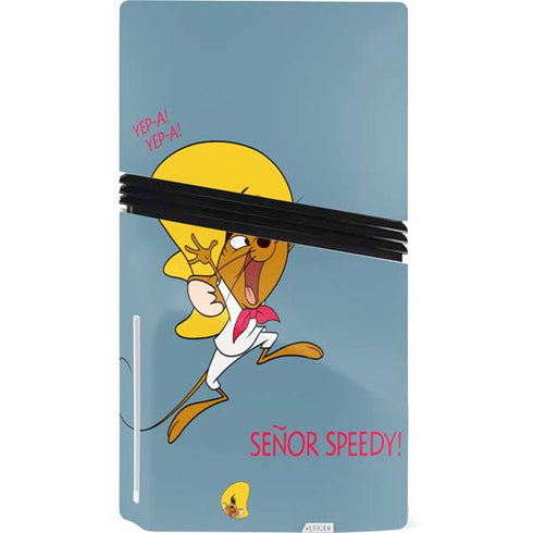 Looney Tunes Speedy Gonzales -Yepa! Yepa! PS5 Pro Disk Console Skin