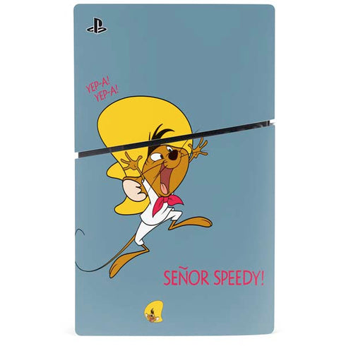 Looney Tunes Speedy Gonzales -Yepa! Yepa! PS5 Slim Digital Edition Console Skin