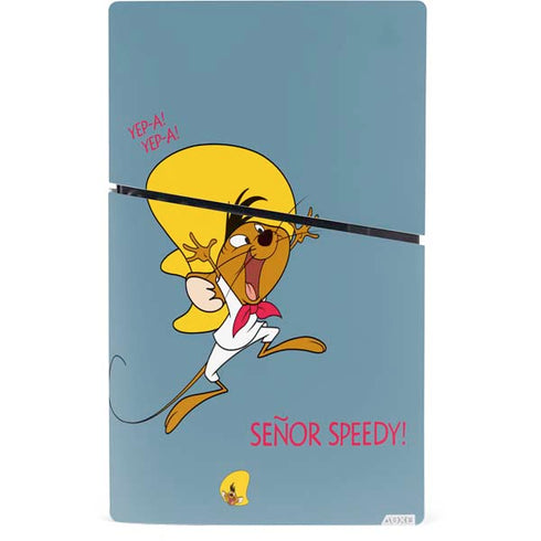 Looney Tunes Speedy Gonzales -Yepa! Yepa! PS5 Slim Digital Edition Console Skin