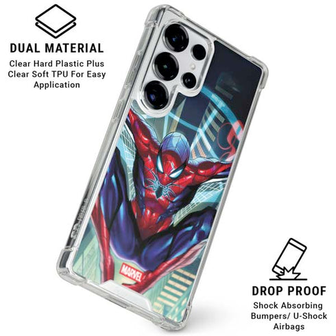 Marvel Spiderman Spiderman Armor MK IV Galaxy S25 Ultra Clear Case