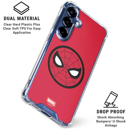 Marvel Spiderman Spiderman Emblem Galaxy S25 Clear Case