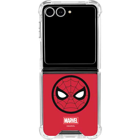 Marvel Spiderman Spiderman Emblem Galaxy Z Flip7 Clear Case