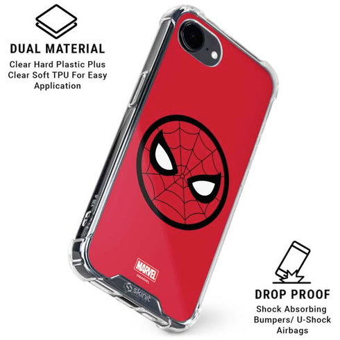 Marvel Spiderman Spiderman Emblem iPhone 16e Clear Case