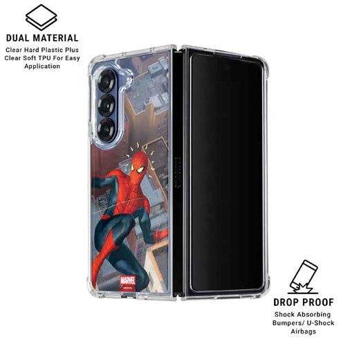 Marvel Spiderman Spidey Sense Galaxy Z Fold7 Clear Case