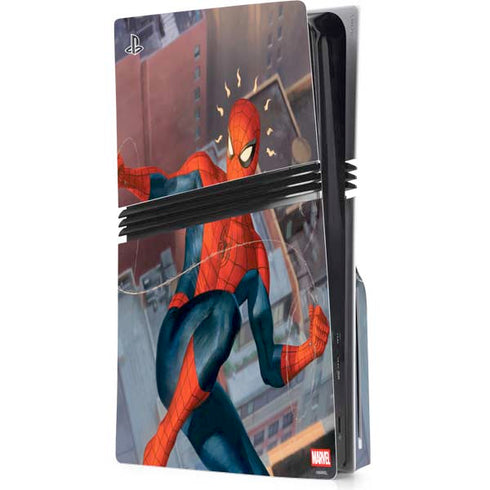 Marvel Spiderman Spidey Sense PS5 Pro Disk Console Skin