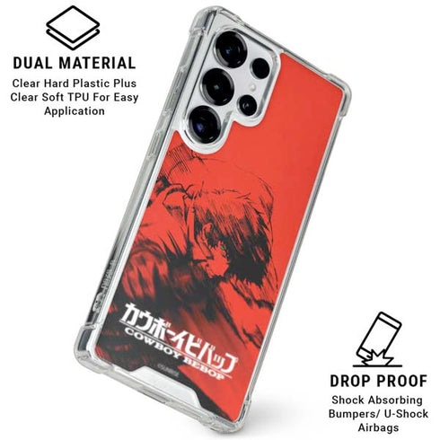 Cowboy Bebop Spike Poster Galaxy S25 Ultra Clear Case