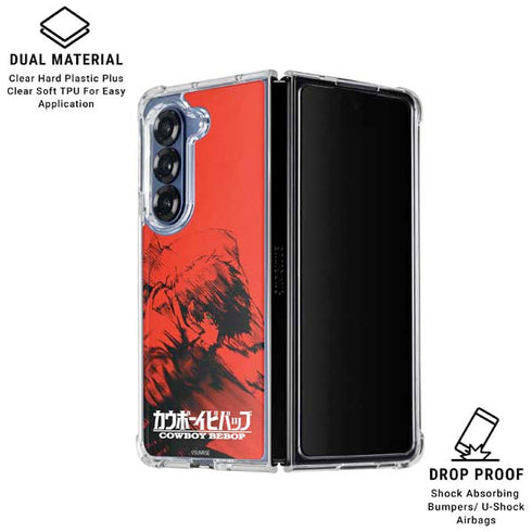Cowboy Bebop Spike Poster Galaxy Z Fold6 Clear Case