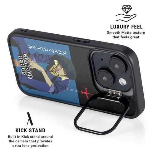 Cowboy Bebop Spike Spiegel iPhone 15 Plus Kickstand Case