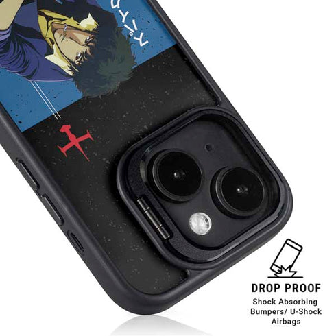 Cowboy Bebop Spike Spiegel iPhone 15 Plus Kickstand Case