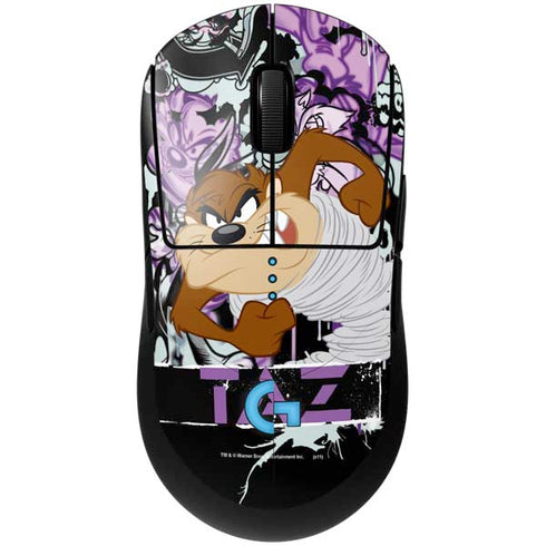 Looney Tunes Splatter Paint Tasmanian Devil G Pro Wireless Gaming Mouse Skin