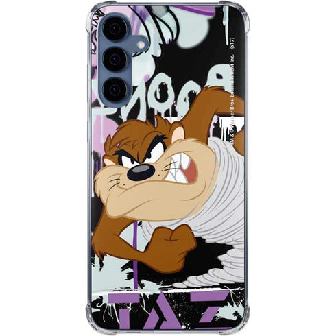 Looney Tunes Splatter Paint Tasmanian Devil Galaxy A35 5G Clear Case