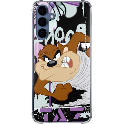 Looney Tunes Splatter Paint Tasmanian Devil Galaxy A55 5G Clear Case
