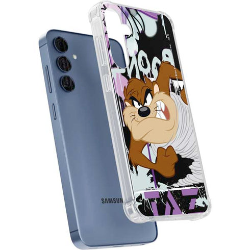Looney Tunes Splatter Paint Tasmanian Devil Galaxy A55 5G Clear Case