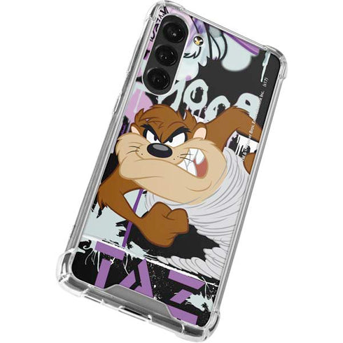 Looney Tunes Splatter Paint Tasmanian Devil Galaxy S24 FE Clear Case