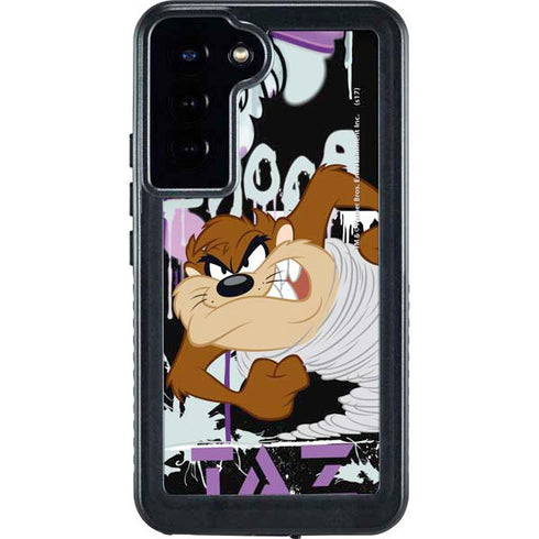 Looney Tunes Splatter Paint Tasmanian Devil Galaxy S24 Plus Waterproof Case