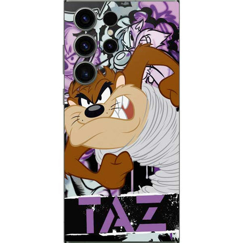 Looney Tunes Splatter Paint Tasmanian Devil Galaxy S25 Ultra Skin