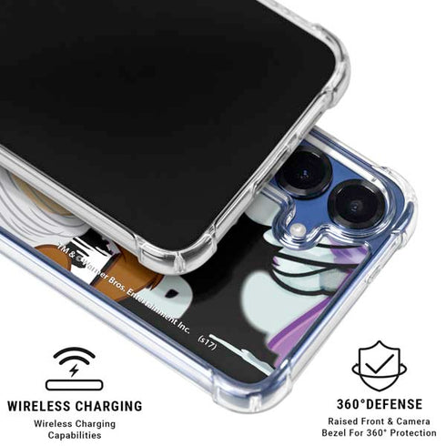 Looney Tunes Splatter Paint Tasmanian Devil Galaxy S25 FE Clear Case