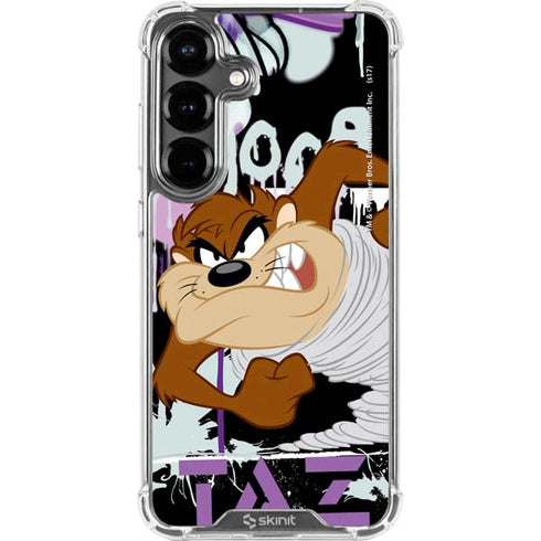 Looney Tunes Splatter Paint Tasmanian Devil Galaxy S26 Plus Clear Case