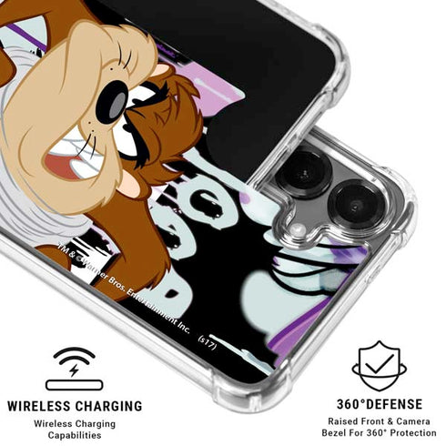 Looney Tunes Splatter Paint Tasmanian Devil Galaxy S26 Plus Clear Case