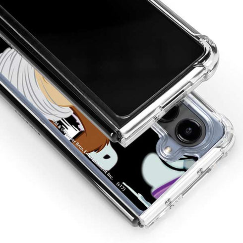 Looney Tunes Splatter Paint Tasmanian Devil Galaxy Z Fold5 5G Clear Case