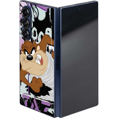 Looney Tunes Splatter Paint Tasmanian Devil Galaxy Z Fold6 Skin