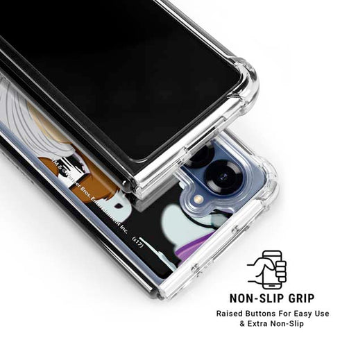 Looney Tunes Splatter Paint Tasmanian Devil Galaxy Z Fold7 Clear Case