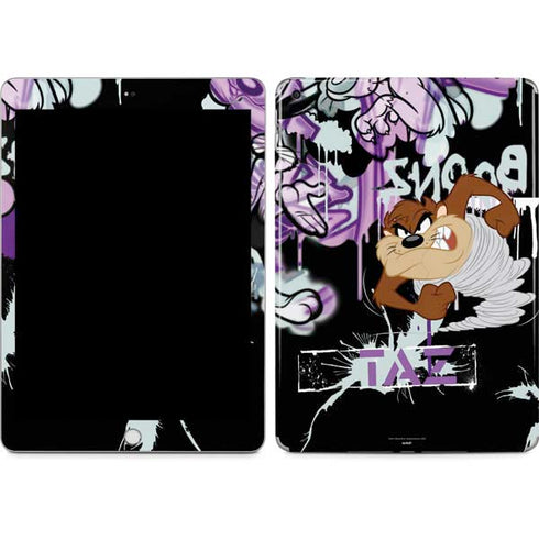 Looney Tunes Splatter Paint Tasmanian Devil Apple iPad Skin