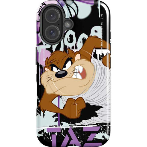 Looney Tunes Splatter Paint Tasmanian Devil iPhone 16 Magsafe Impact Case