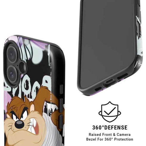 Looney Tunes Splatter Paint Tasmanian Devil iPhone 16 Magsafe Impact Case